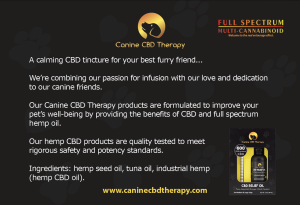 Canine CBD Therapy Product Card Back